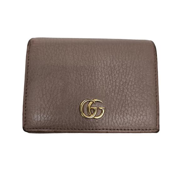 Gucci GG Marmont Compact Wallet Bifold Grained Leather Cardholder Coin Purse - Picture 4 of 14